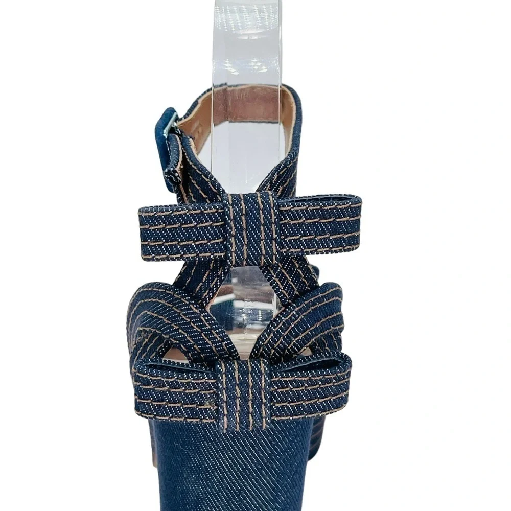 Tabitha Simmons Womens Platform Sandals EU 40B US 10M Indigo Denim Medium Width